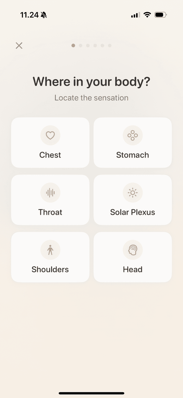 Unbind app - Body sensation